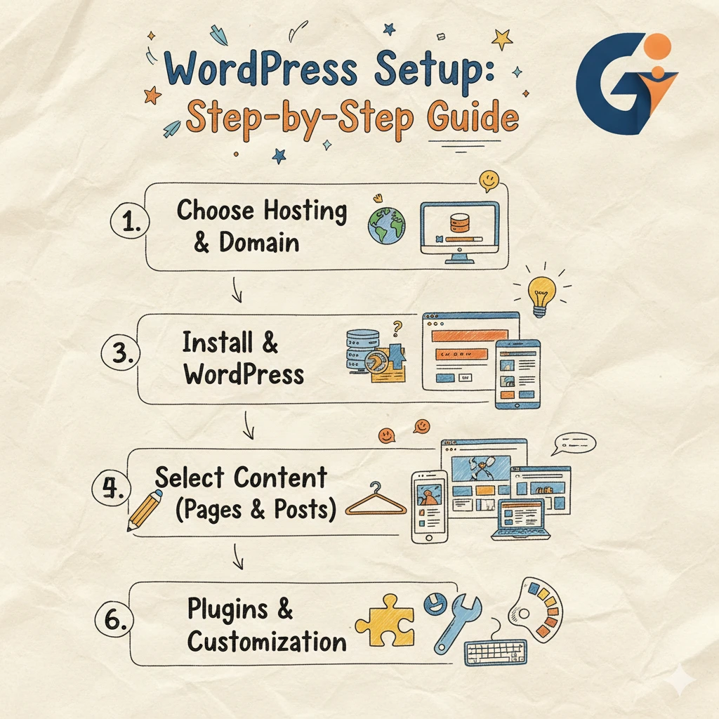 how to set up wordpress site